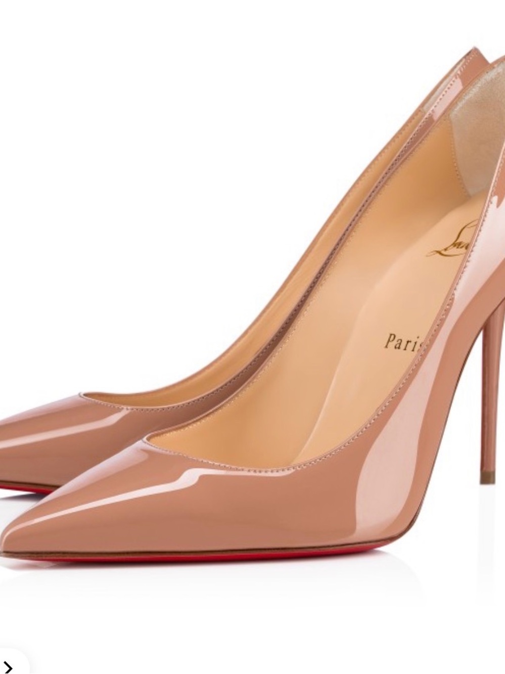 Christian Louboutin Blush Patent Leather Pointed-Toe Stiletto Pumps